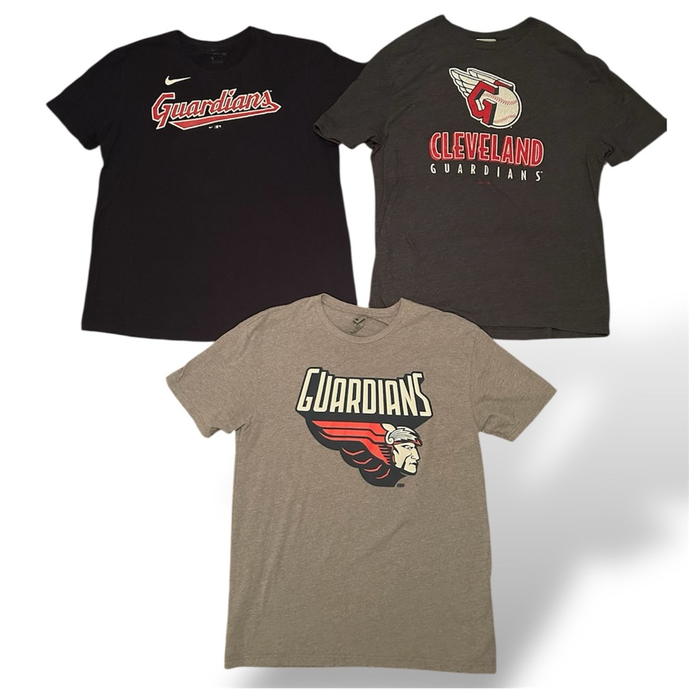 Cleveland Guardians Shirts Bundle Size Large Majestic Nike